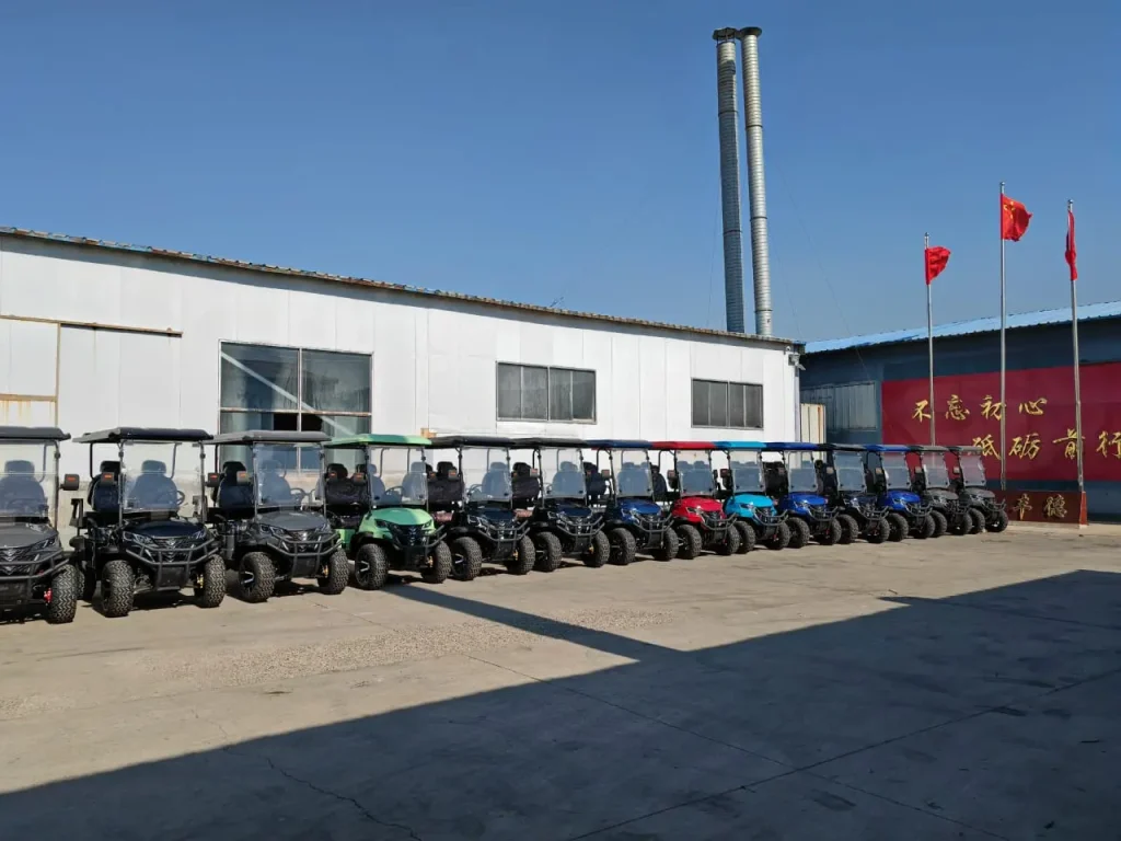 Carro de golf utilitario color plata